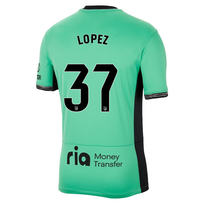 Niño Camiseta Alex Lopez #37 Primavera Verde Equipación Tercera 2023/24 La Camisa México