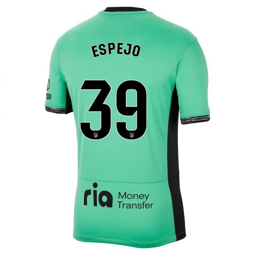 Niño Camiseta Diego Espejo #39 Primavera Verde Equipación Tercera 2023/24 La Camisa México