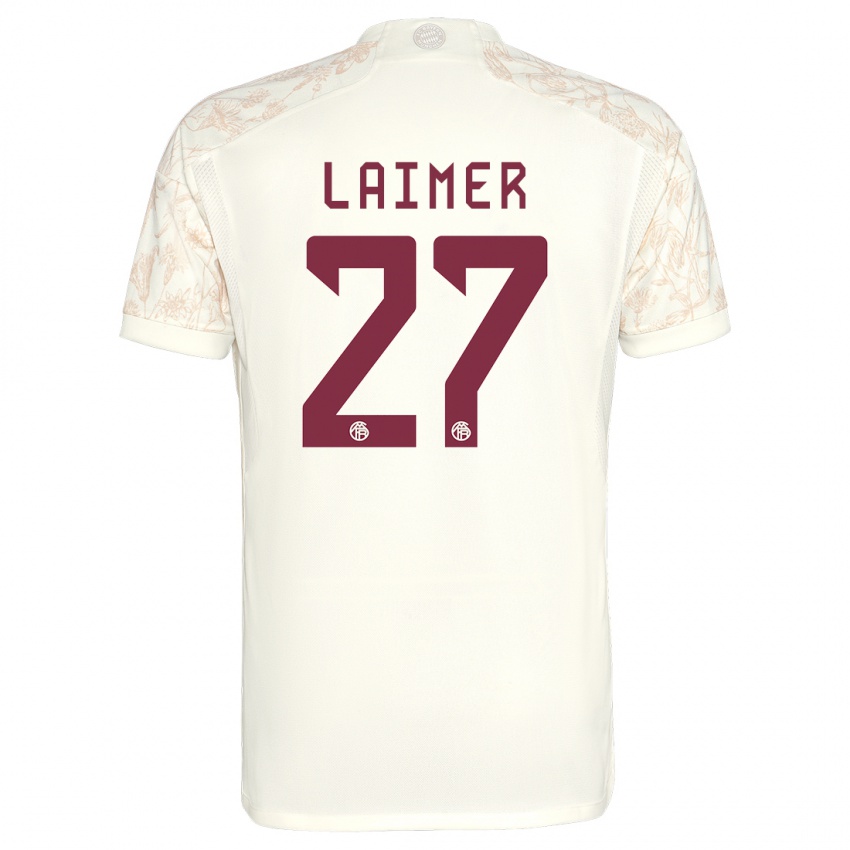 Niño Camiseta Konrad Laimer #27 Blanquecino Equipación Tercera 2023/24 La Camisa México