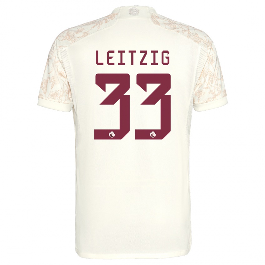 Niño Camiseta Janina Leitzig #33 Blanquecino Equipación Tercera 2023/24 La Camisa México