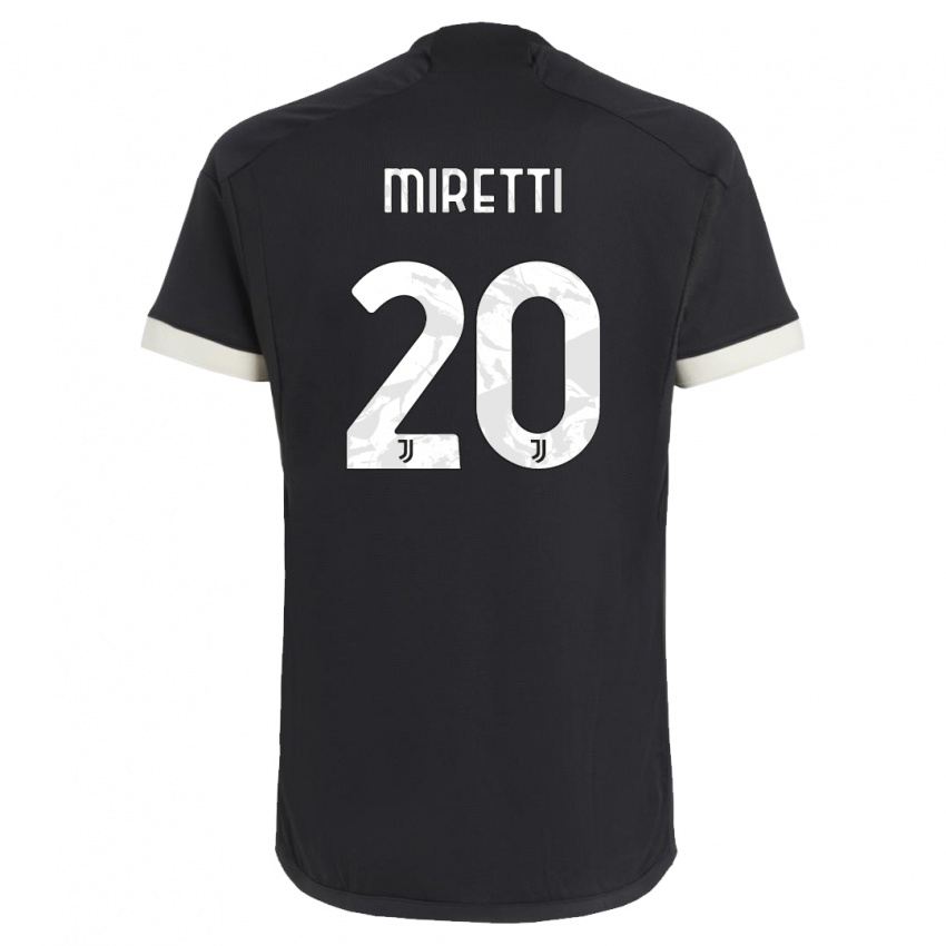 Niño Camiseta Fabio Miretti #20 Negro Equipación Tercera 2023/24 La Camisa México