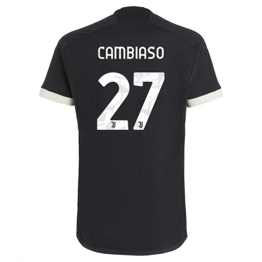 Niño Camiseta Andrea Cambiaso #27 Negro Equipación Tercera 2023/24 La Camisa México
