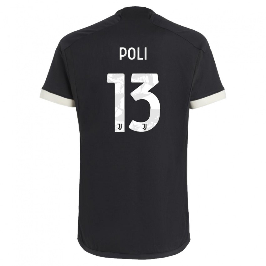 Niño Camiseta Fabrizio Poli #13 Negro Equipación Tercera 2023/24 La Camisa México