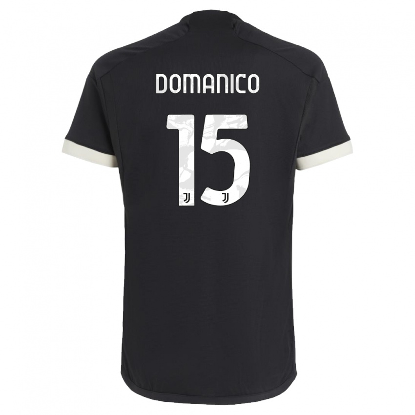 Niño Camiseta Saverio Domanico #15 Negro Equipación Tercera 2023/24 La Camisa México