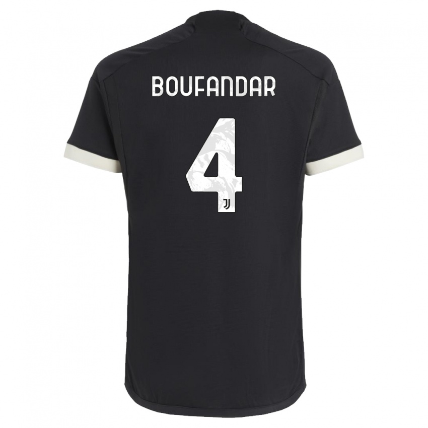 Niño Camiseta Adam Boufandar #4 Negro Equipación Tercera 2023/24 La Camisa México