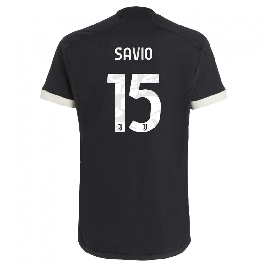 Niño Camiseta Federico Savio #15 Negro Equipación Tercera 2023/24 La Camisa México