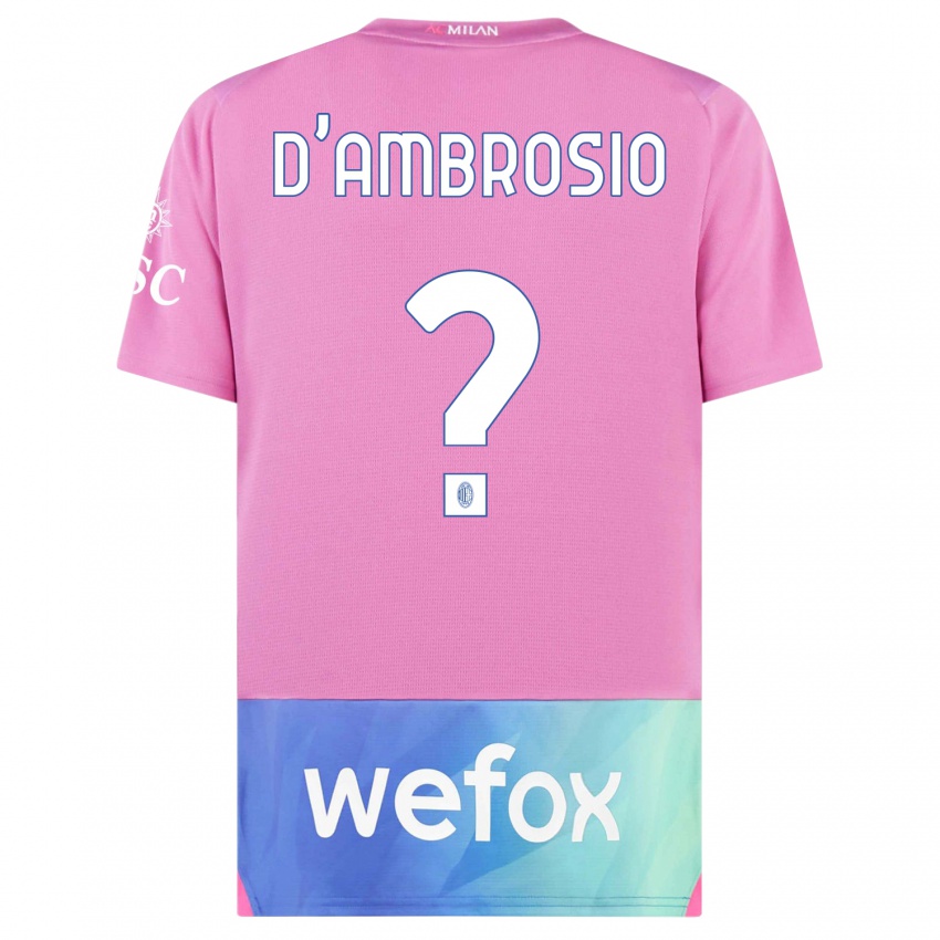 Niño Camiseta Antonio D'ambrosio #0 Rosado Morado Equipación Tercera 2023/24 La Camisa México
