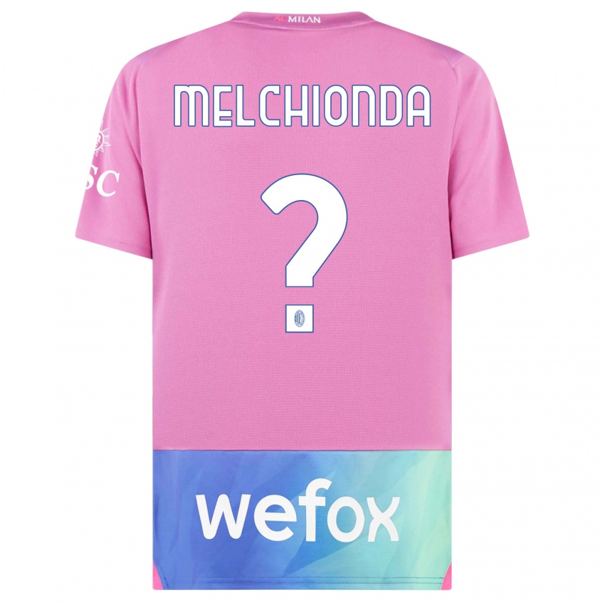 Niño Camiseta Marco Melchionda #0 Rosado Morado Equipación Tercera 2023/24 La Camisa México