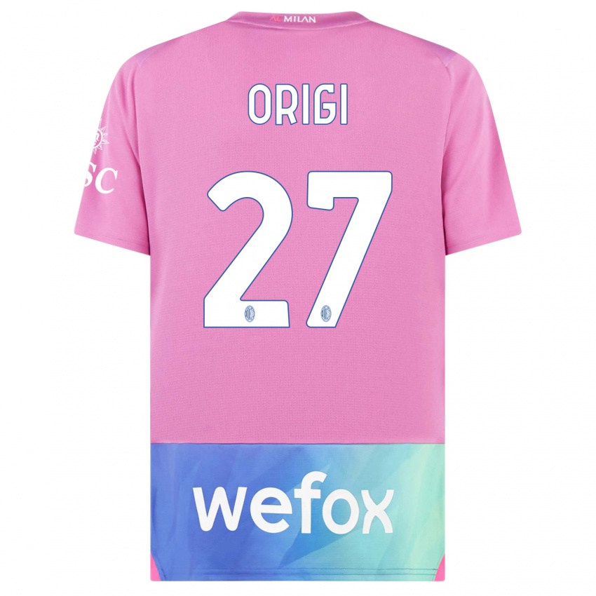 Niño Camiseta Divock Origi #27 Rosado Morado Equipación Tercera 2023/24 La Camisa México