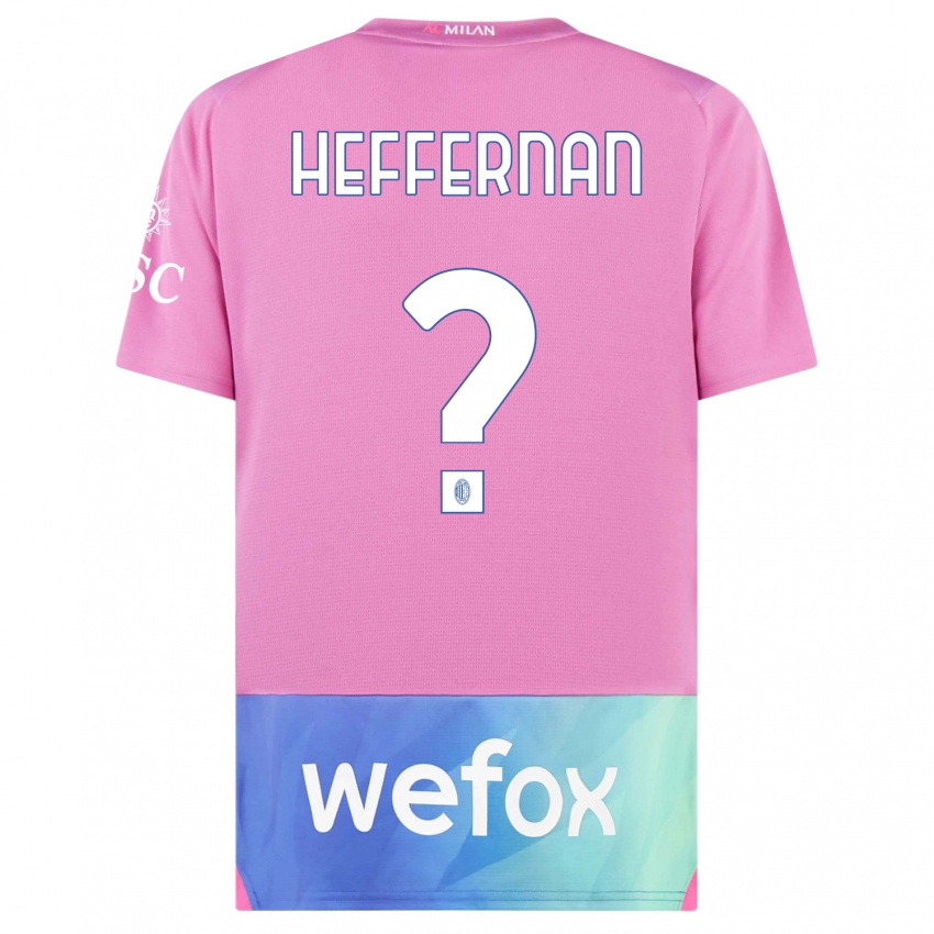 Niño Camiseta Cathal Heffernan #0 Rosado Morado Equipación Tercera 2023/24 La Camisa México