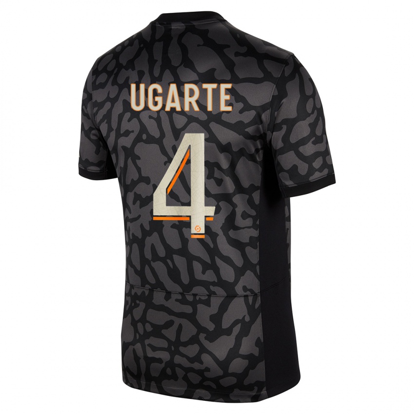 Niño Camiseta Manuel Ugarte #4 Negro Equipación Tercera 2023/24 La Camisa México