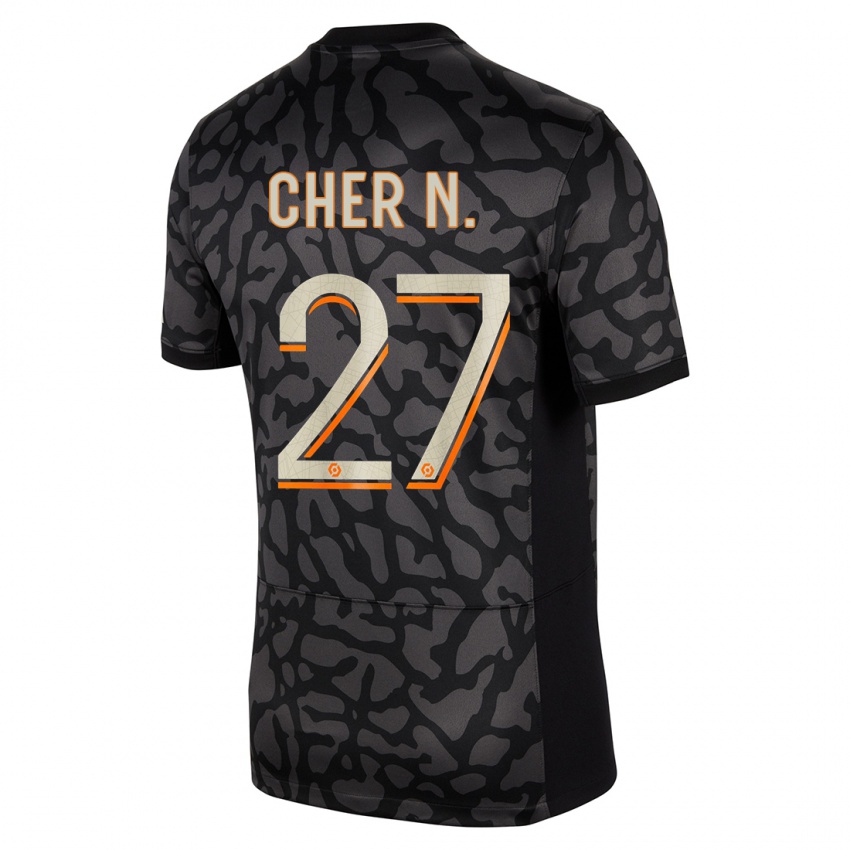 Niño Camiseta Cher Ndour #27 Negro Equipación Tercera 2023/24 La Camisa México