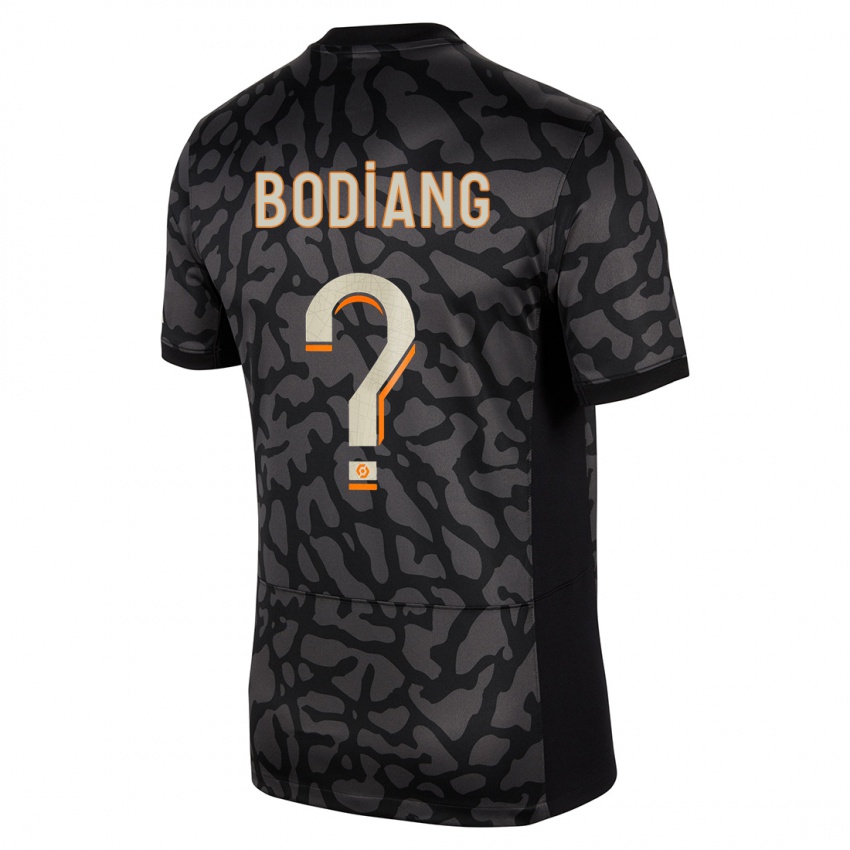 Niño Camiseta Moutanabi Bodiang #0 Negro Equipación Tercera 2023/24 La Camisa México