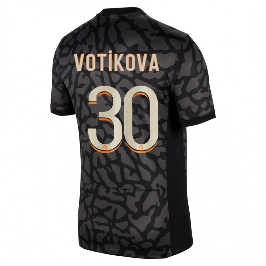 Niño Camiseta Barbora Votikova #30 Negro Equipación Tercera 2023/24 La Camisa México