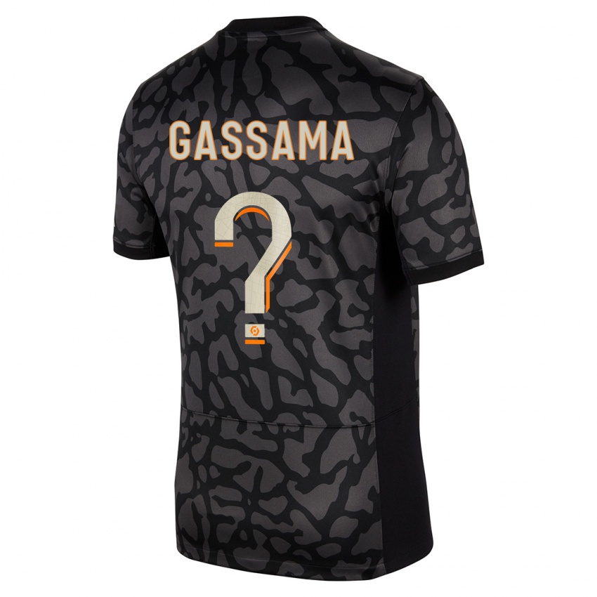 Niño Camiseta Djeidi Gassama #0 Negro Equipación Tercera 2023/24 La Camisa México