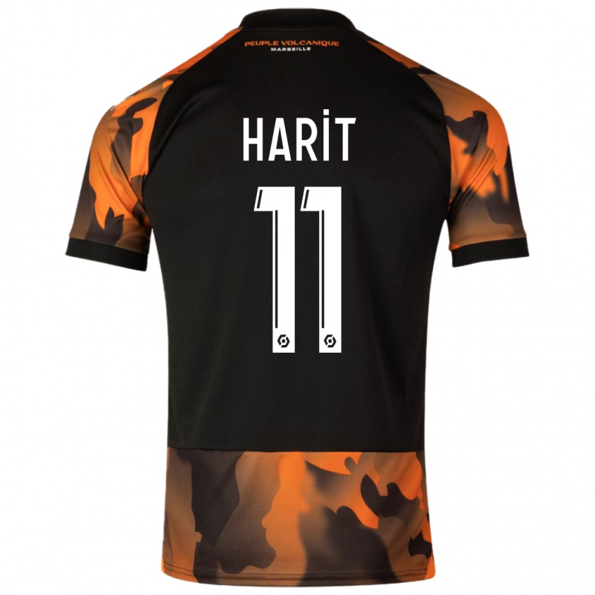 Niño Camiseta Amine Harit #11 Negro Naranja Equipación Tercera 2023/24 La Camisa México