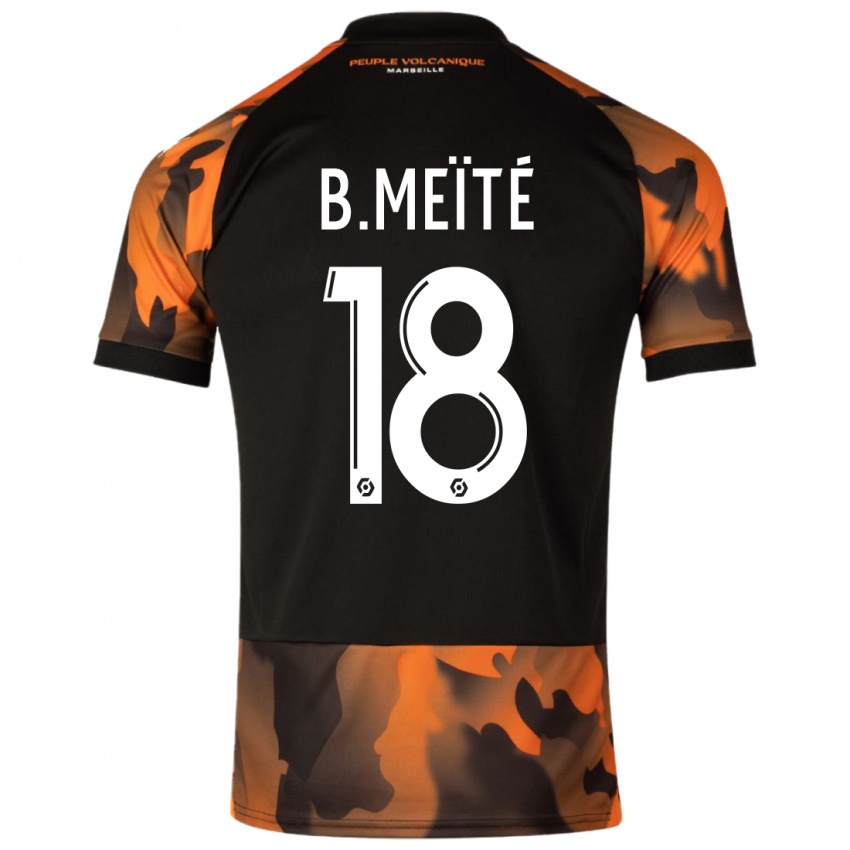 Niño Camiseta Bamo Meïté #18 Negro Naranja Equipación Tercera 2023/24 La Camisa México