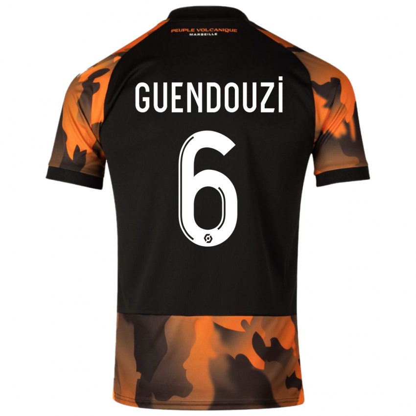 Niño Camiseta Matteo Guendouzi #6 Negro Naranja Equipación Tercera 2023/24 La Camisa México