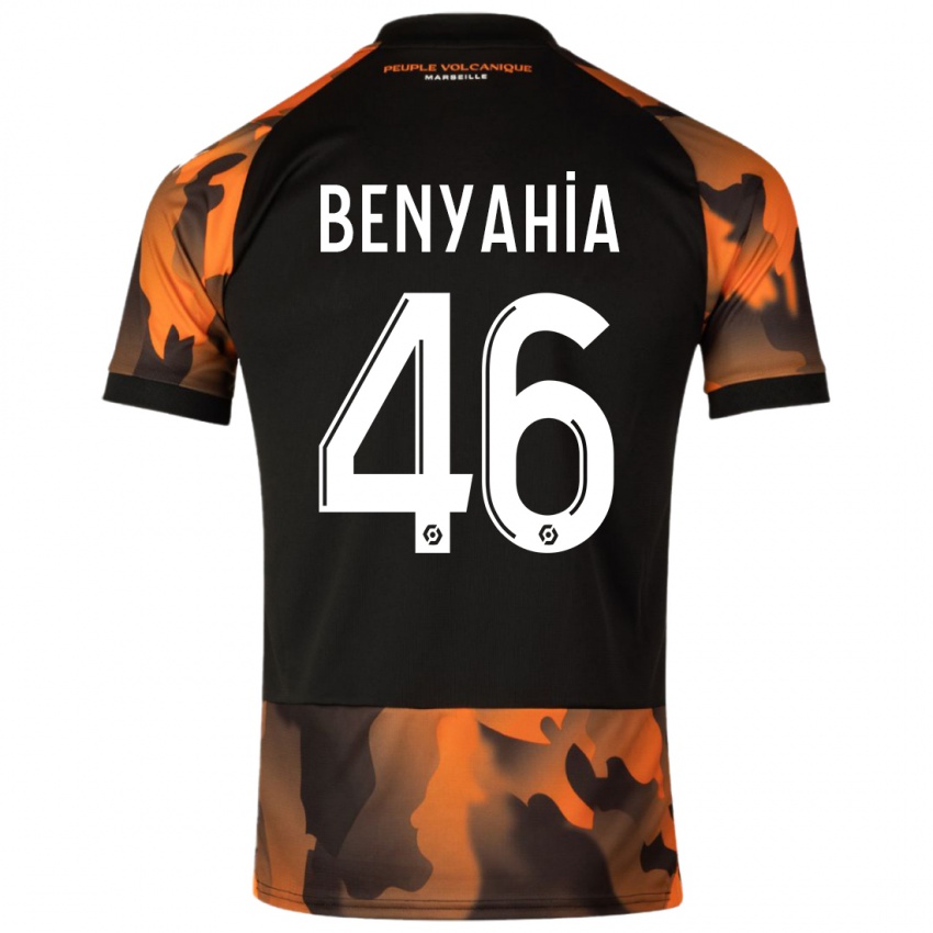 Niño Camiseta Aylan Benyahia-Tani #46 Negro Naranja Equipación Tercera 2023/24 La Camisa México