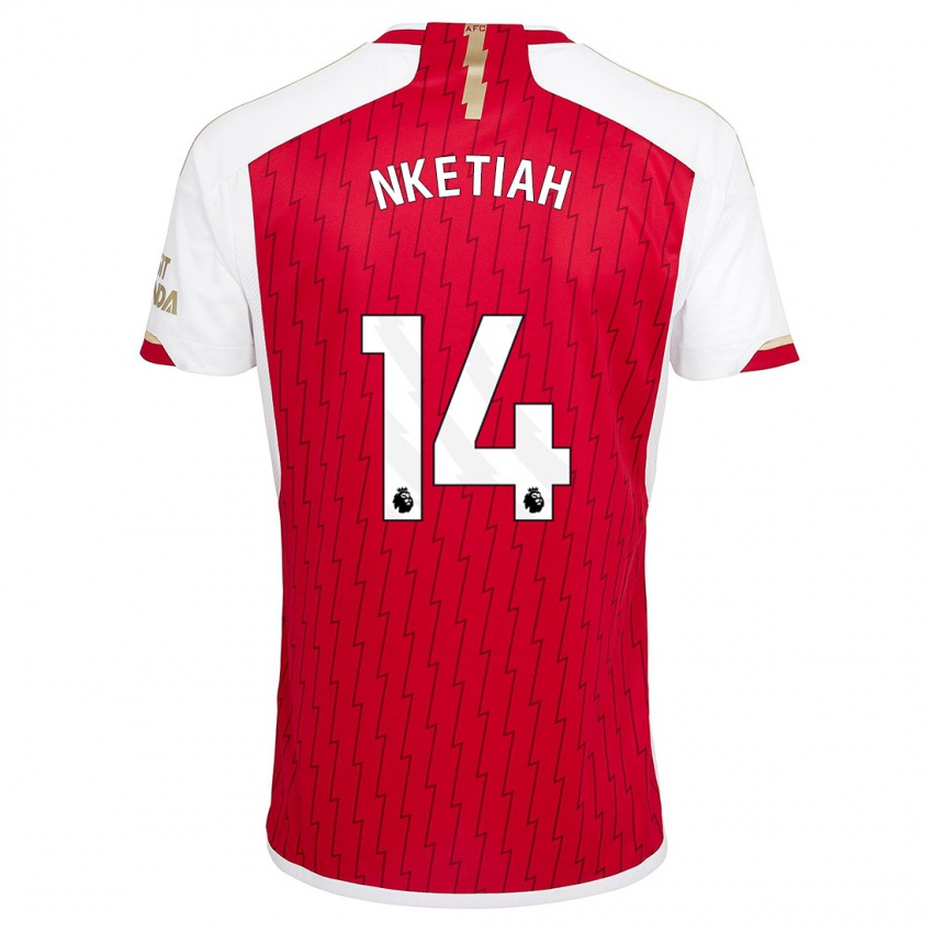 Hombre Camiseta Eddie Nketiah #14 Rojo 1ª Equipación 2023/24 La Camisa México