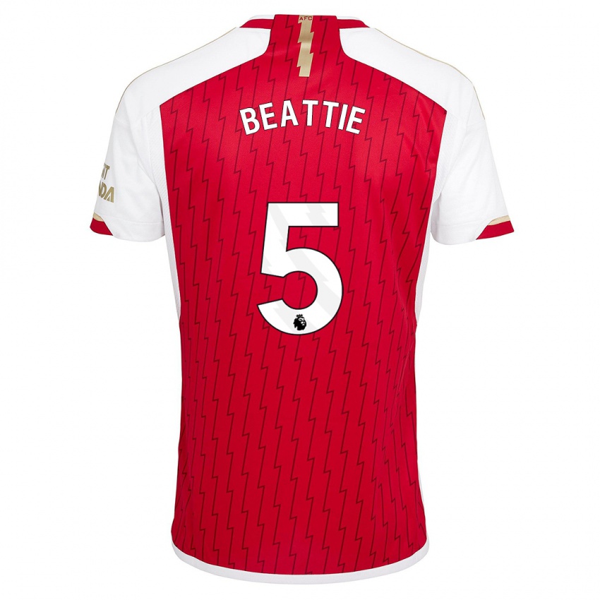 Hombre Camiseta Jen Beattie #5 Rojo 1ª Equipación 2023/24 La Camisa México