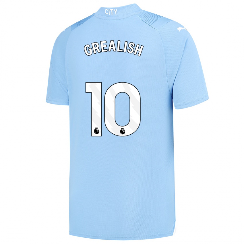 Hombre Camiseta Jack Grealish #10 Azul Claro 1ª Equipación 2023/24 La Camisa México