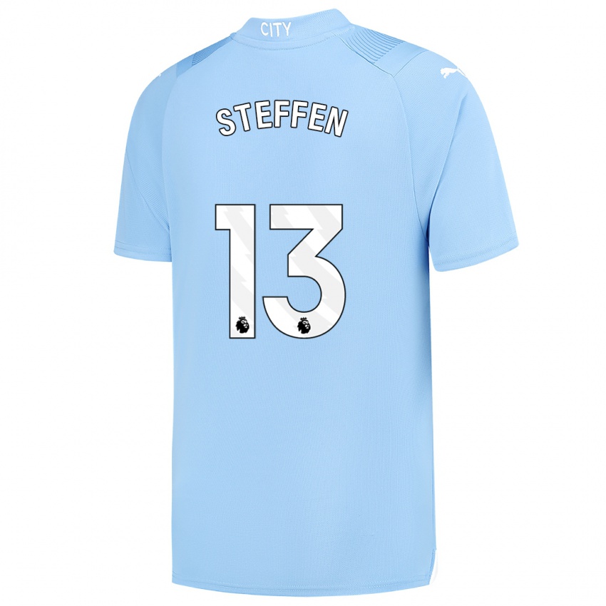 Hombre Camiseta Zack Steffen #13 Azul Claro 1ª Equipación 2023/24 La Camisa México