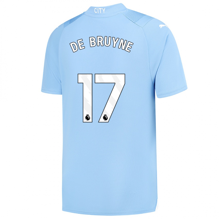 Hombre Camiseta Kevin De Bruyne #17 Azul Claro 1ª Equipación 2023/24 La Camisa México