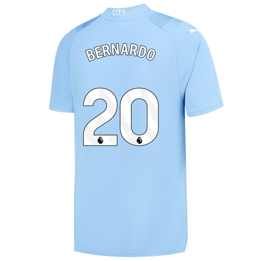 Hombre Camiseta Bernardo Silva #20 Azul Claro 1ª Equipación 2023/24 La Camisa México