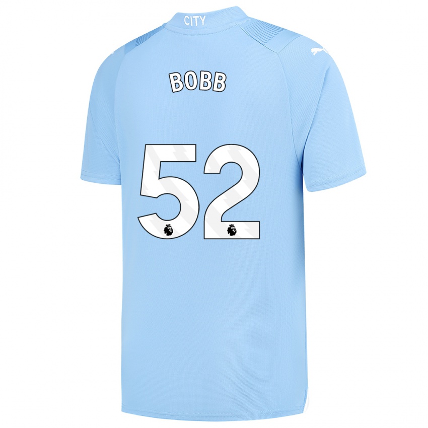 Hombre Camiseta Oscar Bobb #52 Azul Claro 1ª Equipación 2023/24 La Camisa México