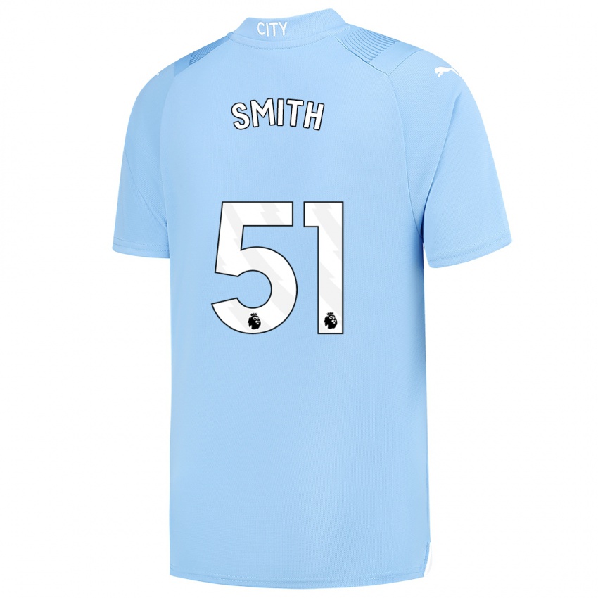 Hombre Camiseta Isaac Smith #51 Azul Claro 1ª Equipación 2023/24 La Camisa México