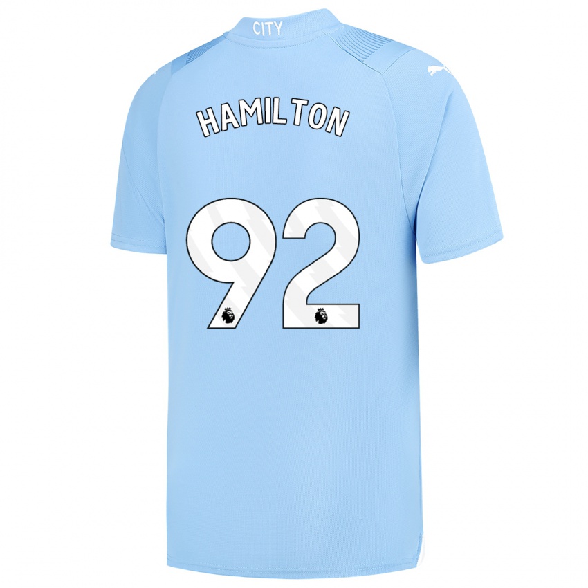 Hombre Camiseta Micah Hamilton #92 Azul Claro 1ª Equipación 2023/24 La Camisa México