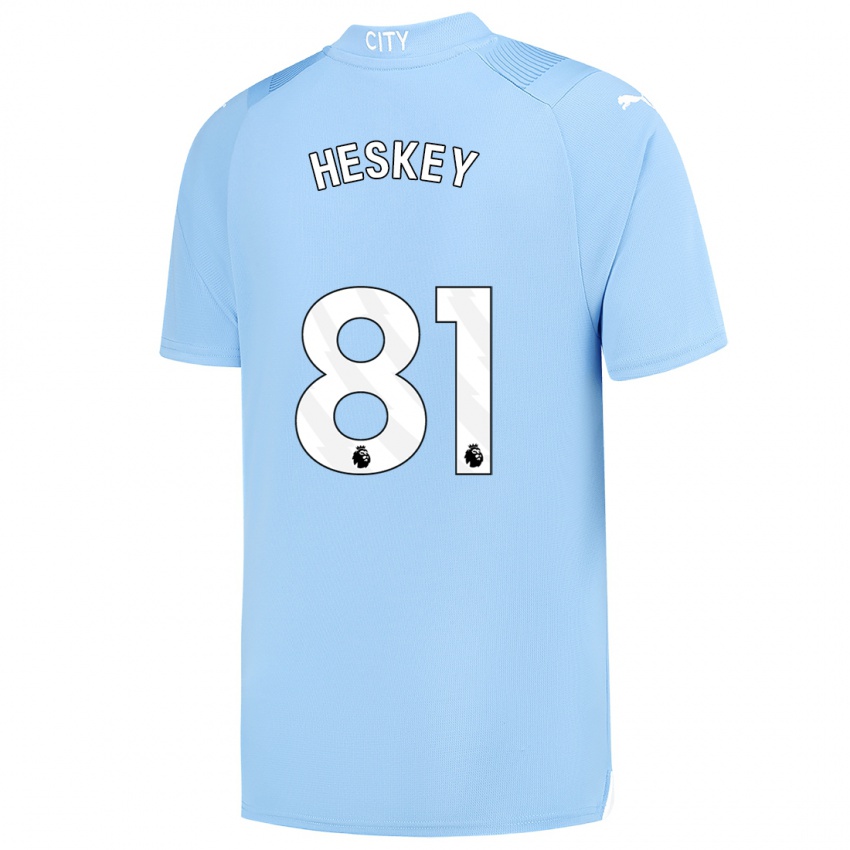 Hombre Camiseta Jaden Heskey #81 Azul Claro 1ª Equipación 2023/24 La Camisa México