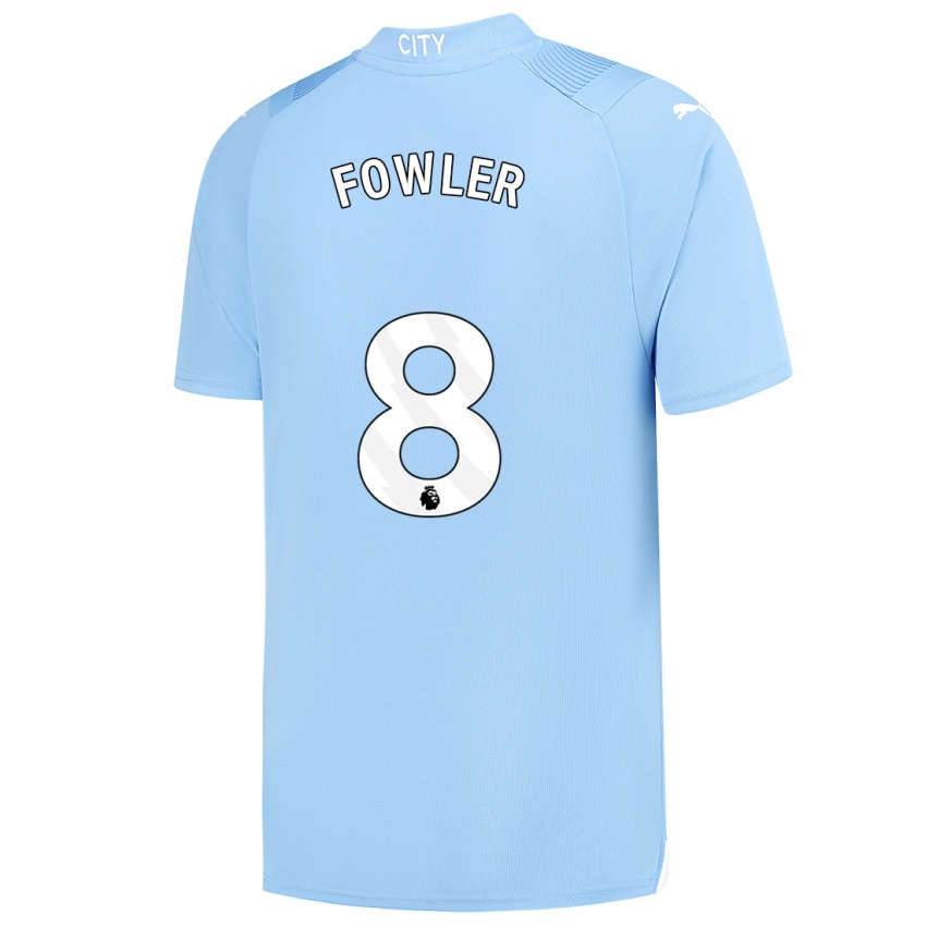 Hombre Camiseta Mary Fowler #8 Azul Claro 1ª Equipación 2023/24 La Camisa México