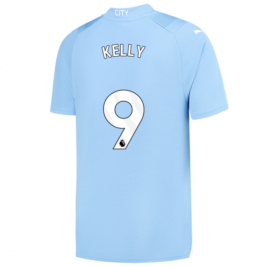 Hombre Camiseta Chloe Kelly #9 Azul Claro 1ª Equipación 2023/24 La Camisa México