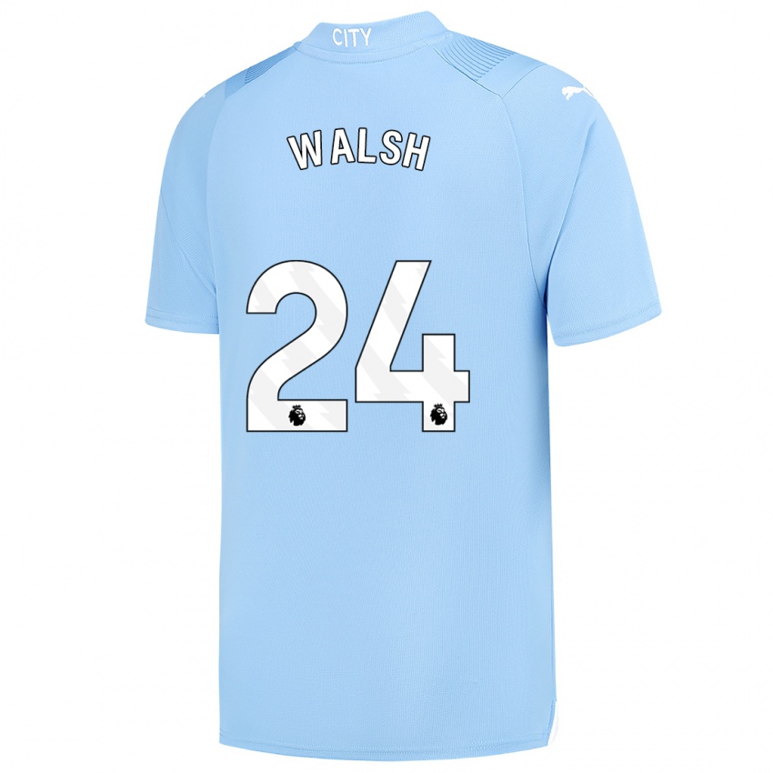 Hombre Camiseta Keira Walsh #24 Azul Claro 1ª Equipación 2023/24 La Camisa México