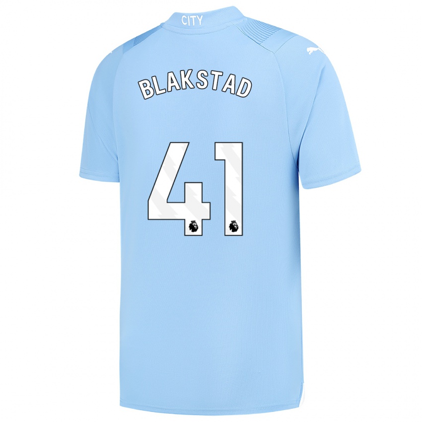 Hombre Camiseta Julie Blakstad #41 Azul Claro 1ª Equipación 2023/24 La Camisa México