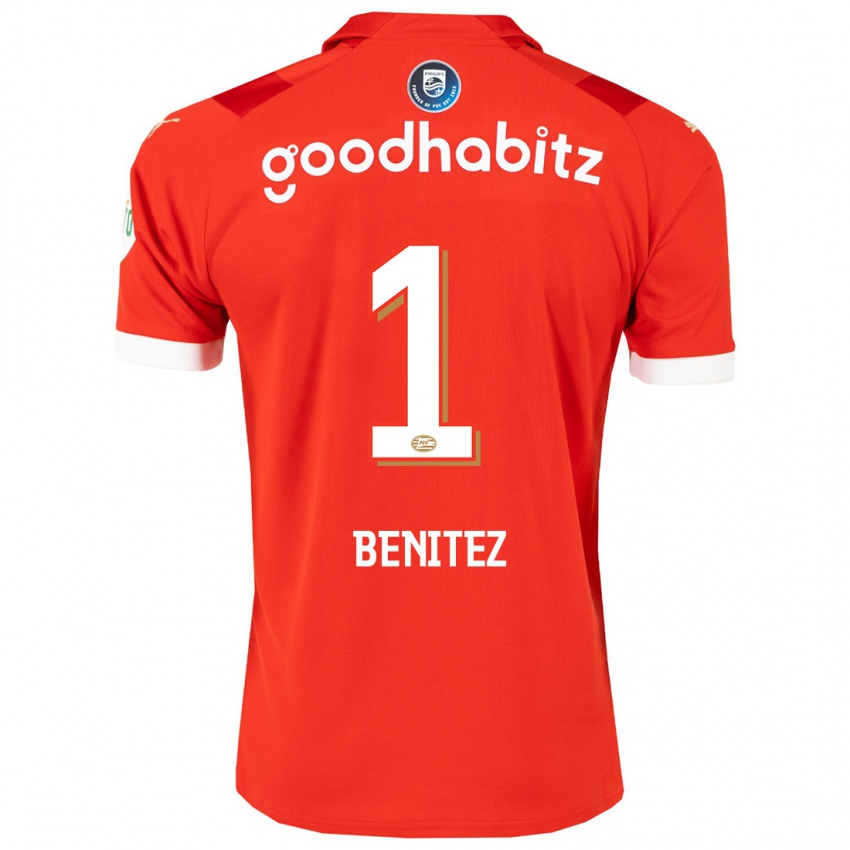 Hombre Camiseta Walter Benitez #1 Rojo 1ª Equipación 2023/24 La Camisa México