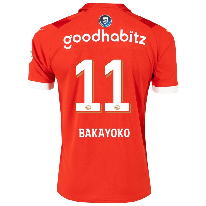 Hombre Camiseta Johan Bakayoko #11 Rojo 1ª Equipación 2023/24 La Camisa México