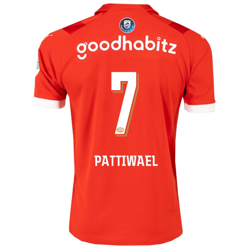 Hombre Camiseta Naomi Pattiwael #7 Rojo 1ª Equipación 2023/24 La Camisa México