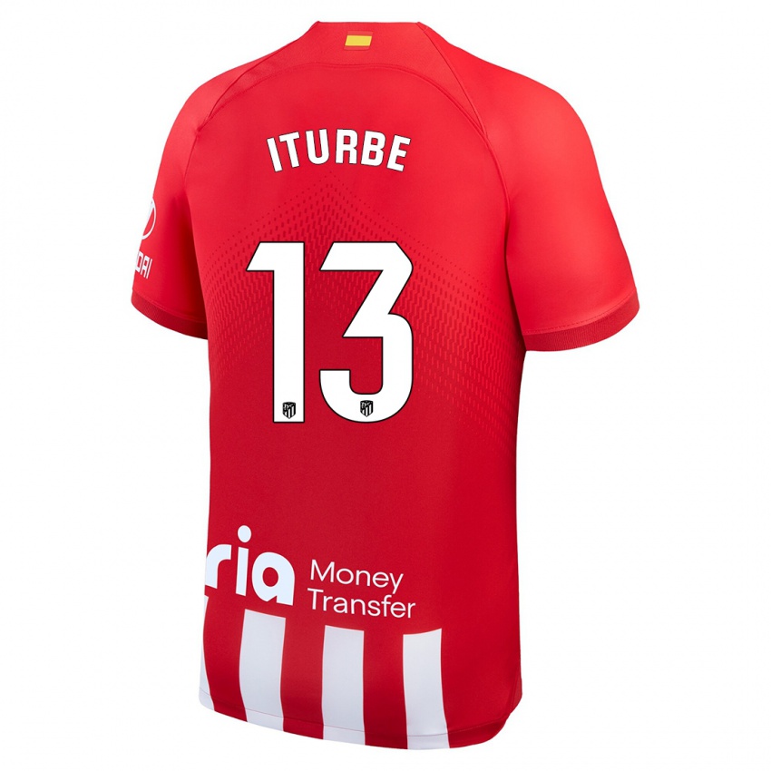 Hombre Camiseta Alejandro Iturbe #13 Rojo Blanco 1ª Equipación 2023/24 La Camisa México
