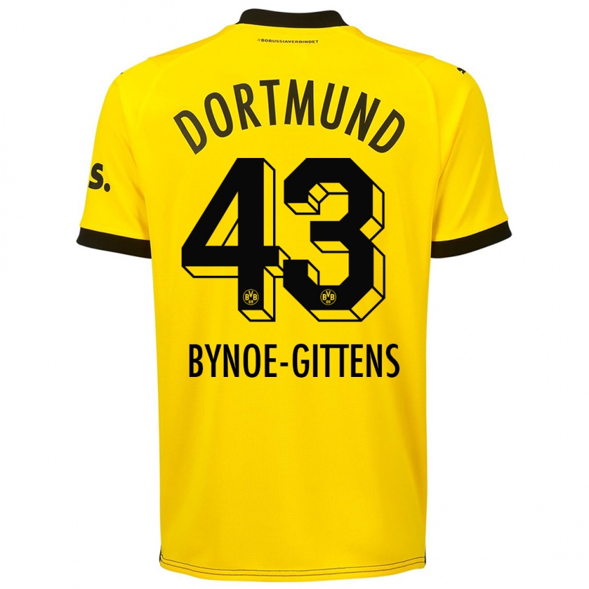 Hombre Camiseta Jamie Bynoe-Gittens #43 Amarillo 1ª Equipación 2023/24 La Camisa México
