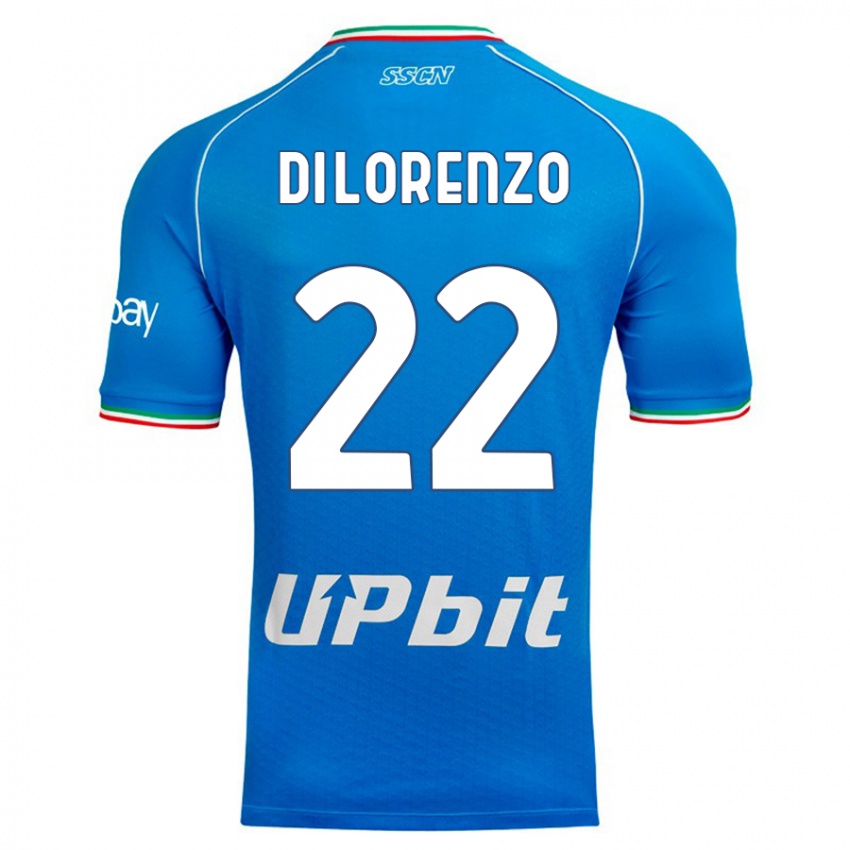 Hombre Camiseta Giovanni Di Lorenzo #22 Cielo Azul 1ª Equipación 2023/24 La Camisa México