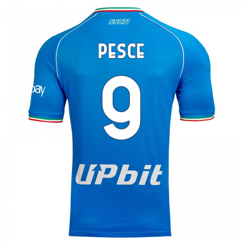 Hombre Camiseta Antonio Pesce #9 Cielo Azul 1ª Equipación 2023/24 La Camisa México