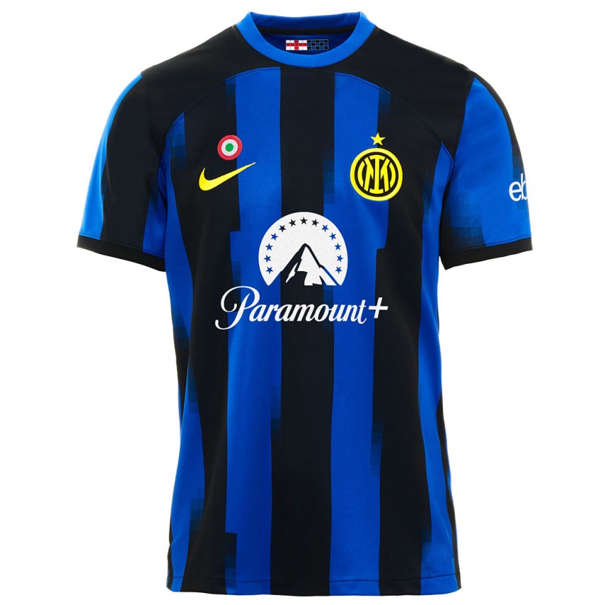 Hombre Camiseta Eddie Salcedo #16 Azul Negro 1ª Equipación 2023/24 La Camisa México