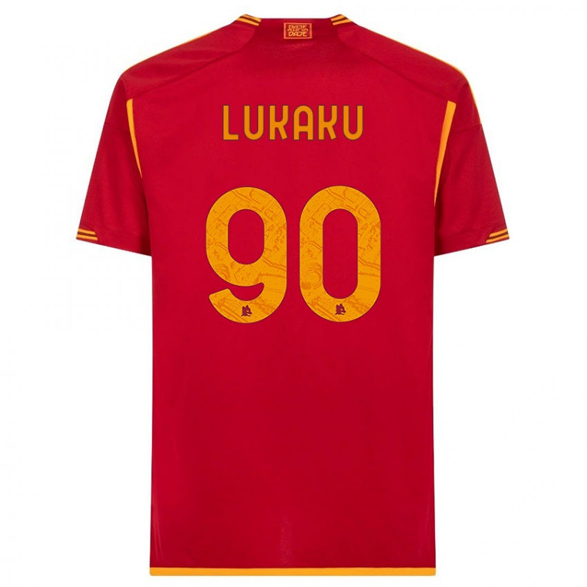 Hombre Camiseta Romelu Lukaku #90 Rojo 1ª Equipación 2023/24 La Camisa México