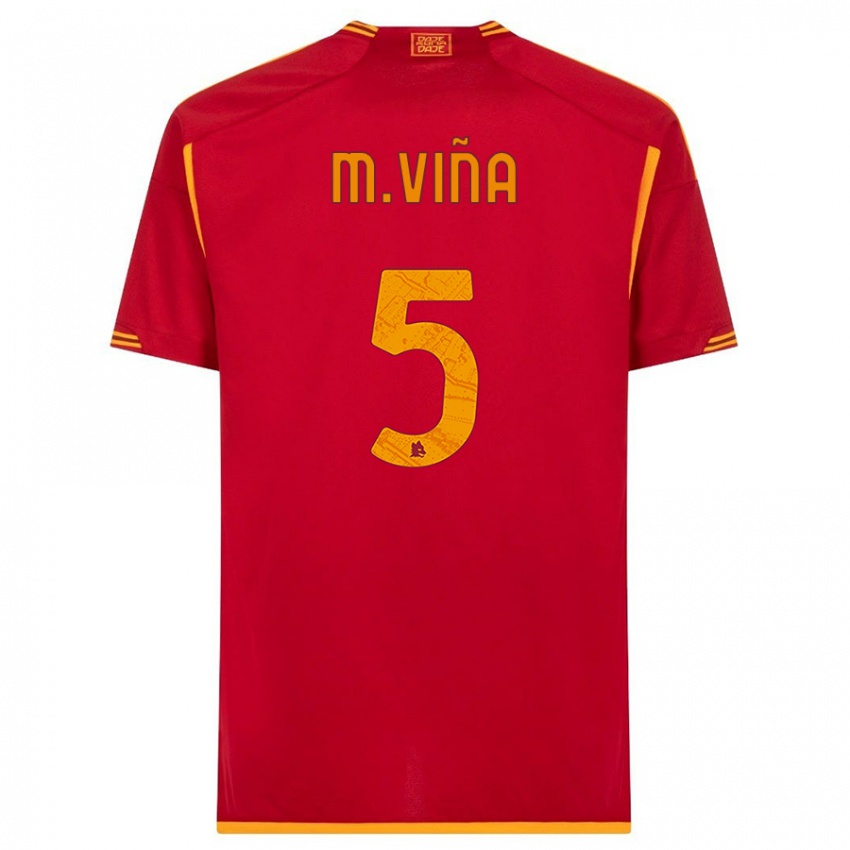 Hombre Camiseta Matias Vina #5 Rojo 1ª Equipación 2023/24 La Camisa México