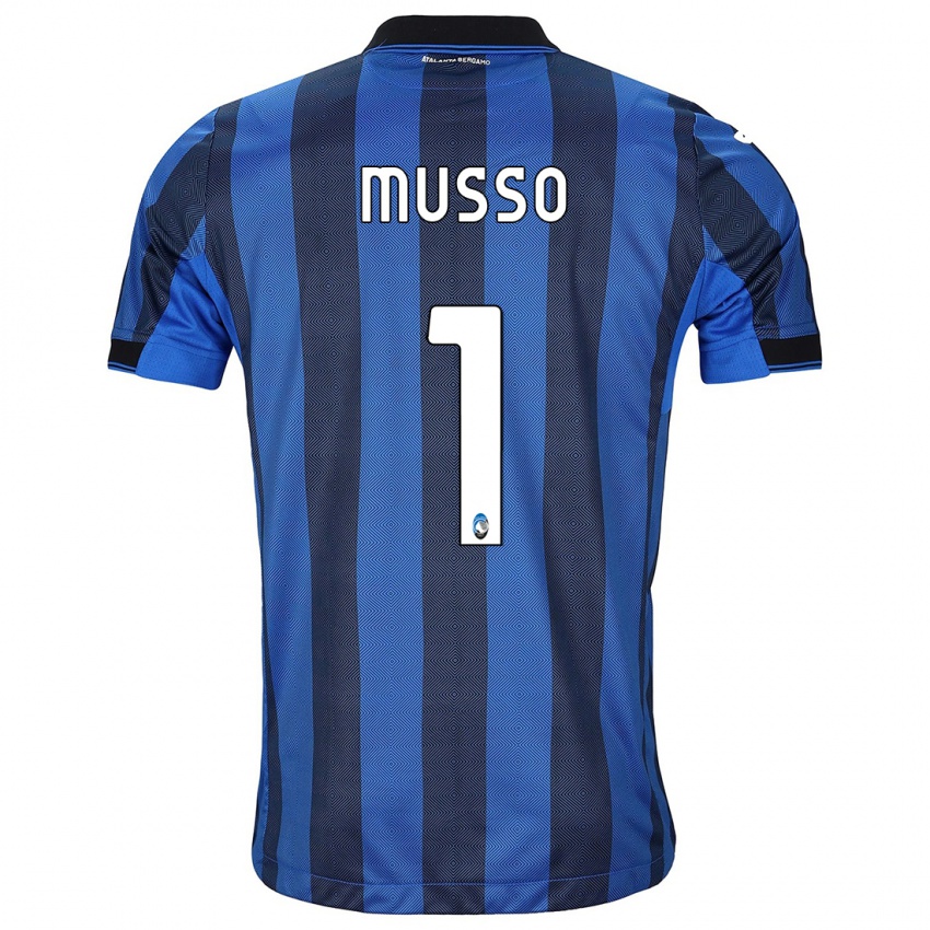 Hombre Camiseta Juan Musso #1 Azul Negro 1ª Equipación 2023/24 La Camisa México