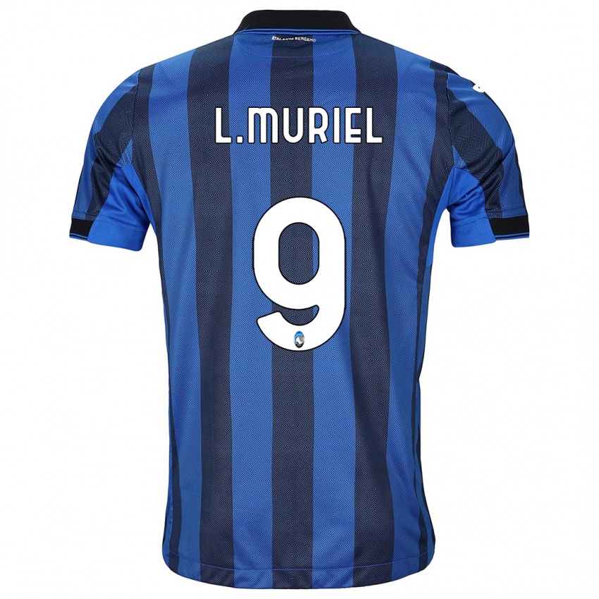 Hombre Camiseta Luis Muriel #9 Azul Negro 1ª Equipación 2023/24 La Camisa México