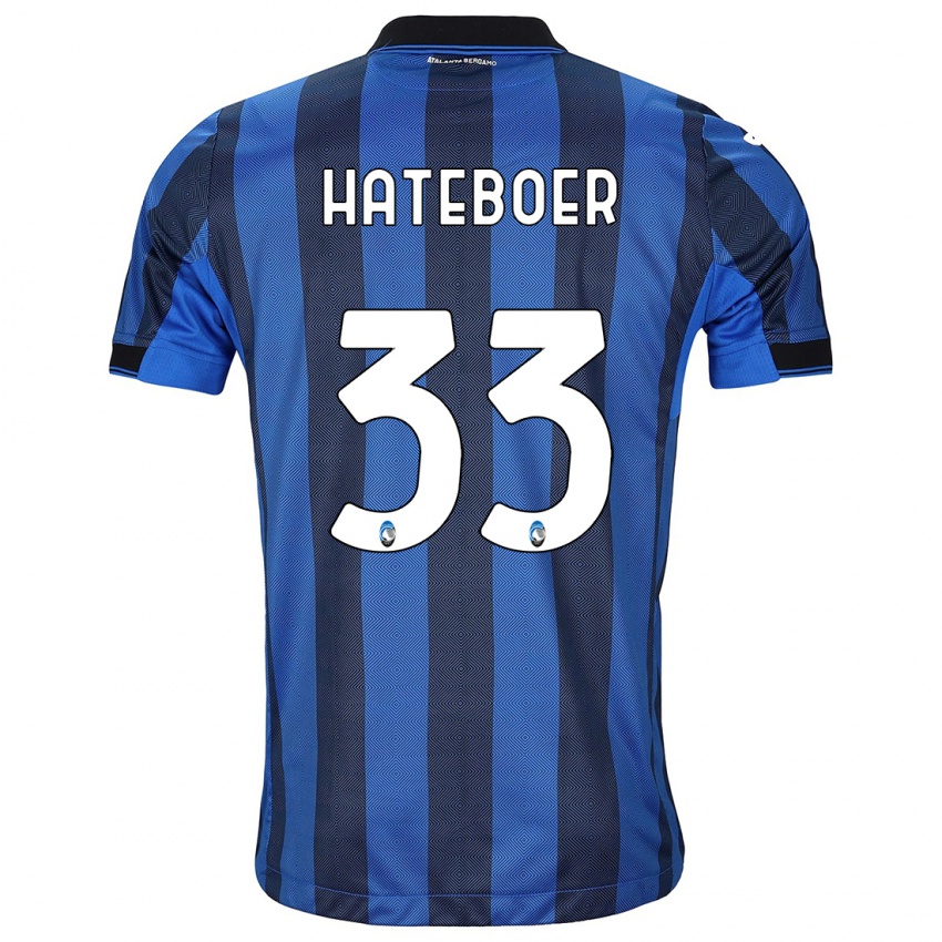 Hombre Camiseta Hans Hateboer #33 Azul Negro 1ª Equipación 2023/24 La Camisa México